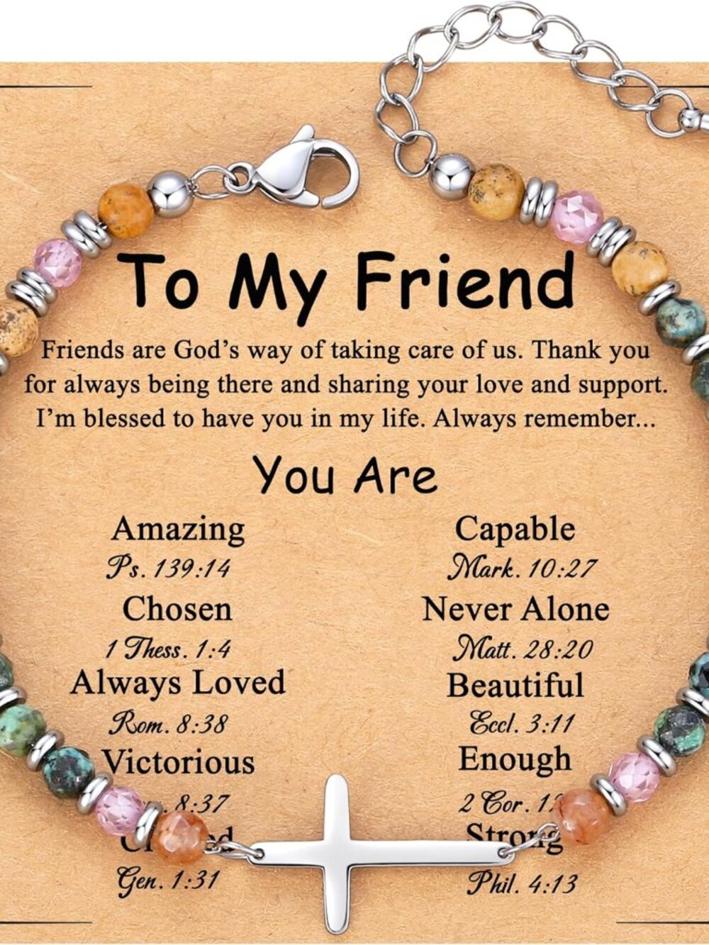 Faith & Friendship: Colorful Cross Bracelet for Women & Teens
